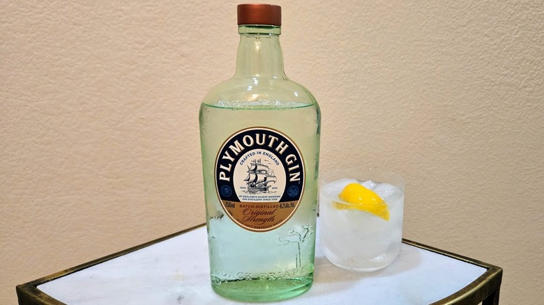 Plymouth Gin and cocktail with lime