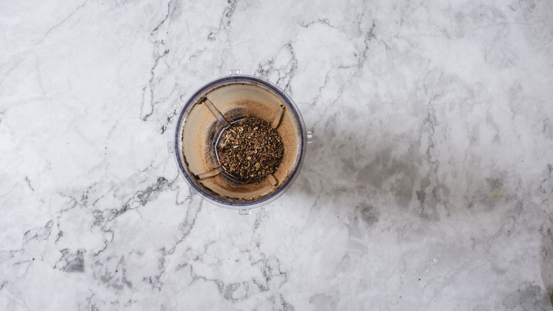 Spices in grinder