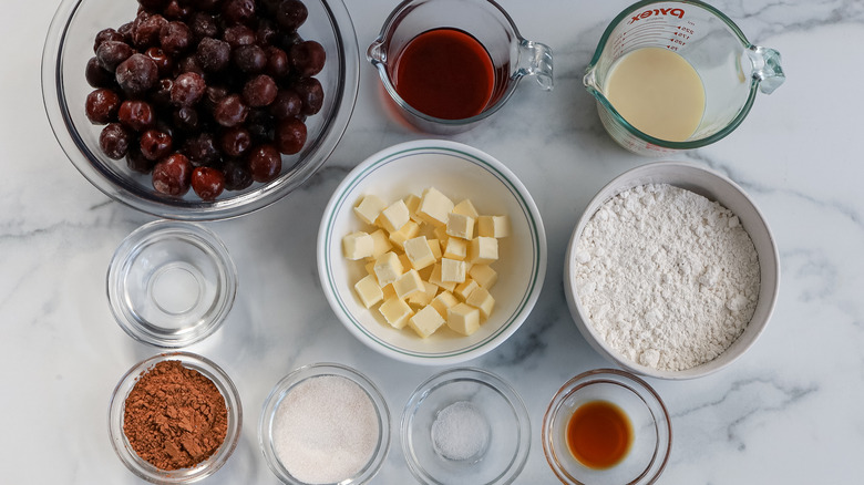 pomegranate cherry cocoa pie ingredients