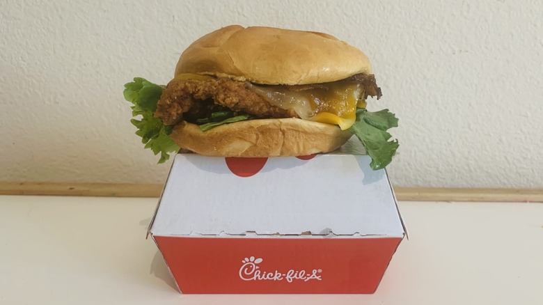 Chick-fil-A Smokehouse BBQ Bacon Sandwich with Chick-fil-A Filet
