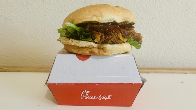 Chick-fil-A Smokehouse BBQ Bacon Sandwich with Spicy Filet