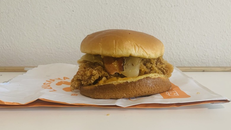 Popeye's Spicy Bacon and Cheese Chicken Sandwich
