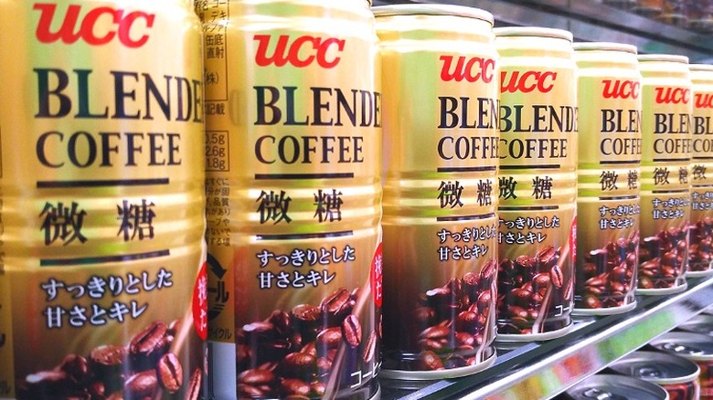 Cans of UCC coffee