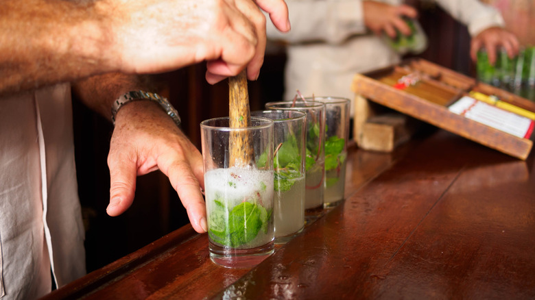 Mixing mojitos in Havana, Cuba