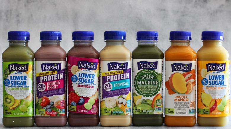 assorted Naked Juice drinks