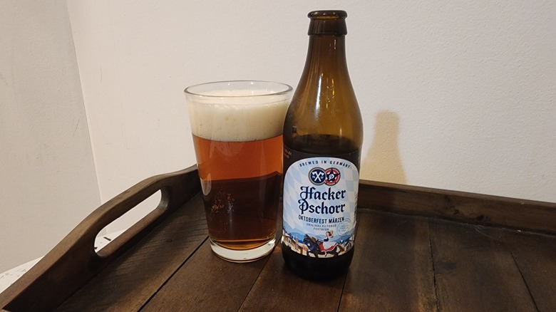 Hacker-Pschorr Oktoberfest beer bottle