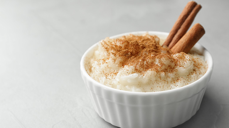 rice pudding with cinnamon