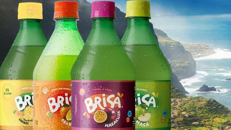 Plastic bottles of Brisa soda
