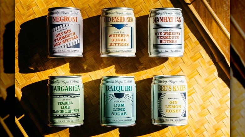 cans of Tip Top cocktails