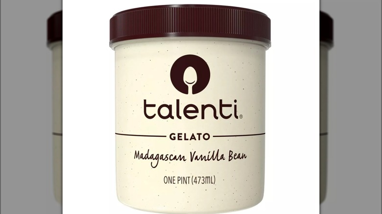 A pint of Talenti vanilla gelato