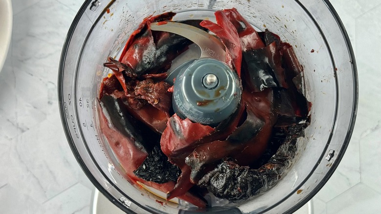 peppers in food processor