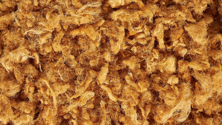 Pork floss macro-view background