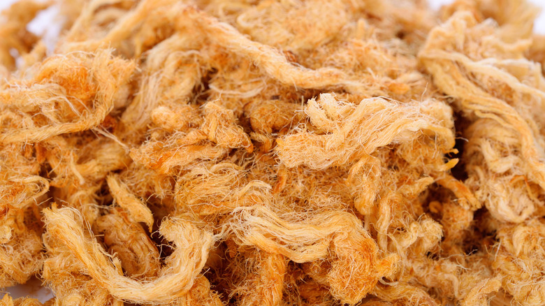 Pork floss as background