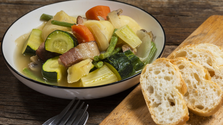 pot-au-feu served with bread