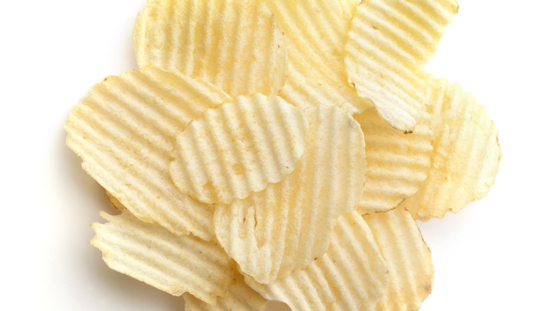 display of wavy potato chips