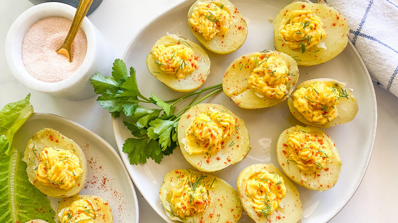 vegan deviled egg potatoes