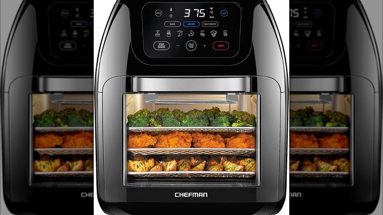 Chefman air fryer cooking foods