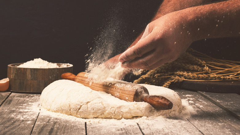 Rolling bread dough