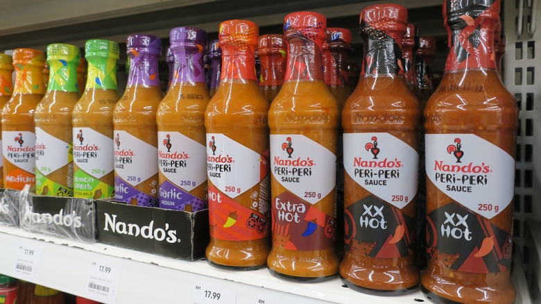 Nando's peri-peri sauce shelf