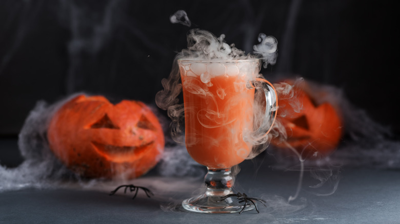 Dry ice Halloween cocktail