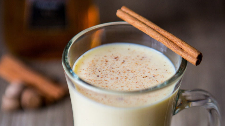 eggnog in toddy glass