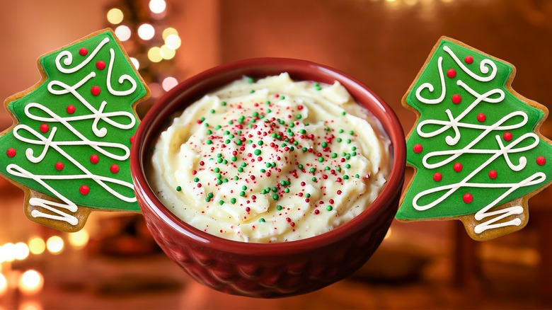 christmas cookies and creamy dip