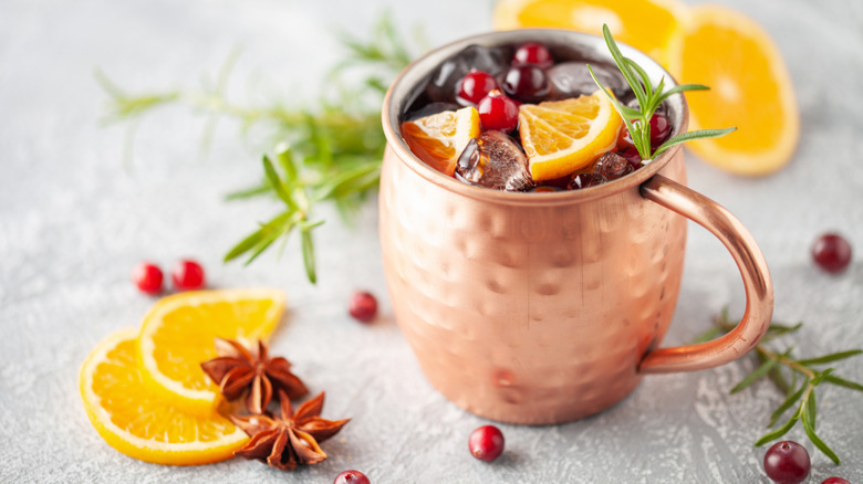 cranberry vodka infused moscow mule