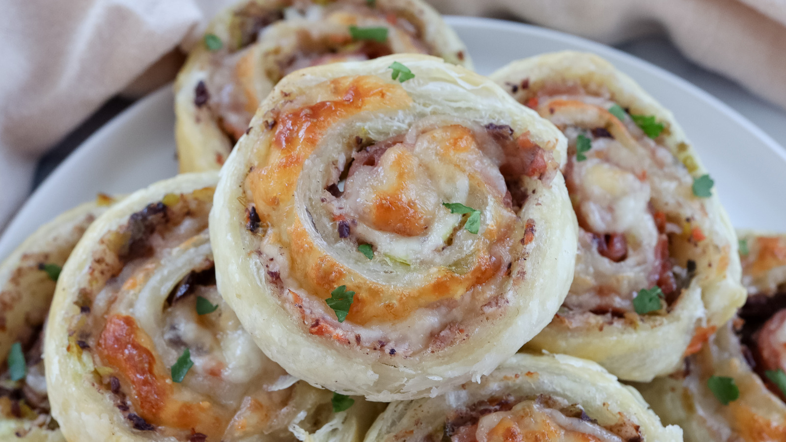 Puffed Pastry Muffuletta Pinwheels Recipe