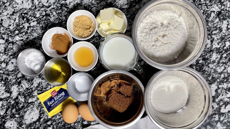 ingredients for cinnamon rolls