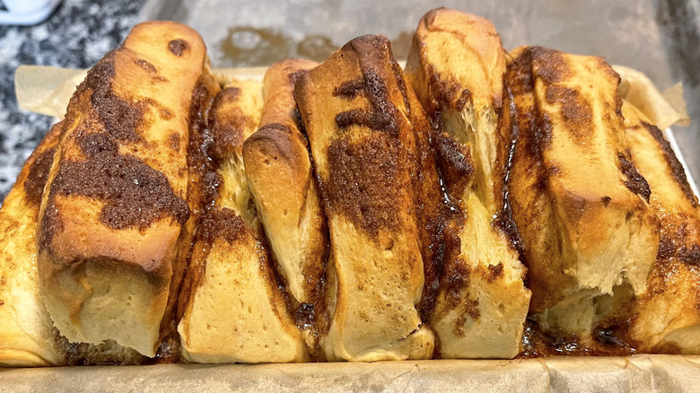 loaf with brown sugar topping