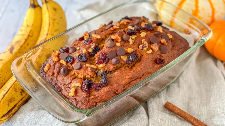 pumpkin banana bread loaf pan