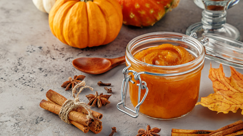 pumpkin butter in jar