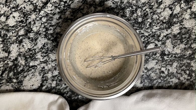 coffee icing in bowl