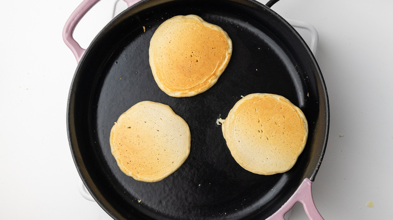 golden drop scones in pan