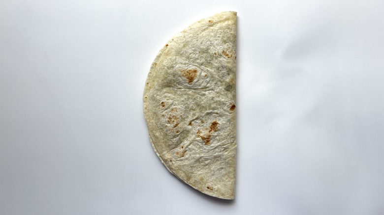 folded tortilla with filling