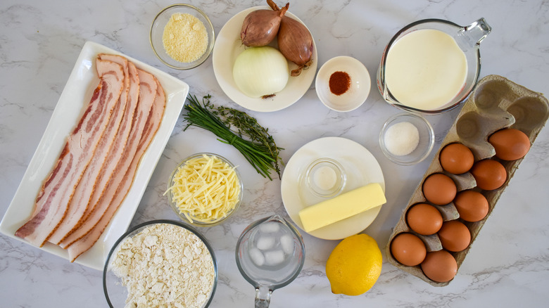 ingredients for quiche lorraine