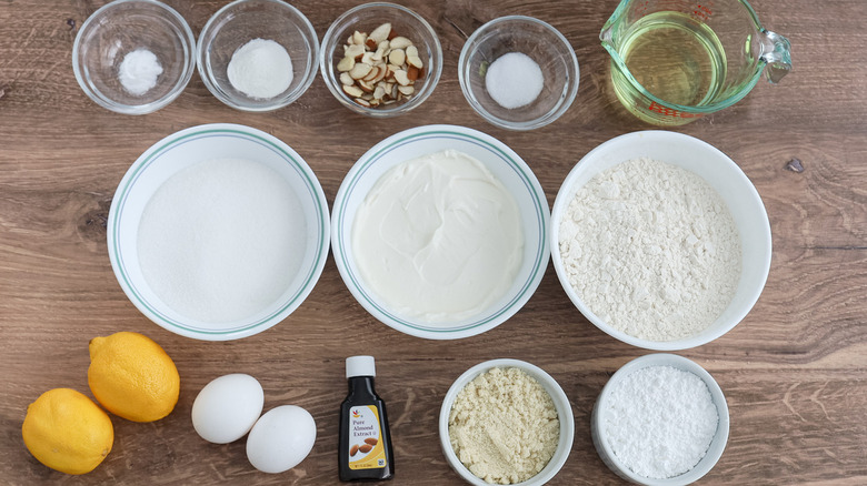 ingredients for making lemon bread