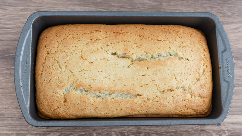 lemon bread in loaf pan