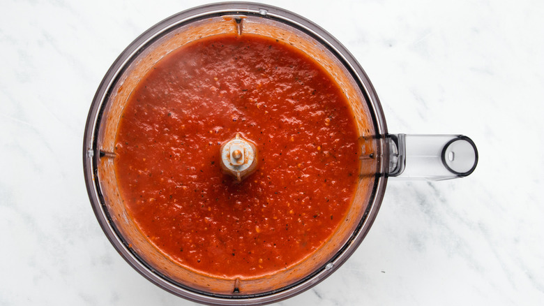 tomato sauce in food processor 
