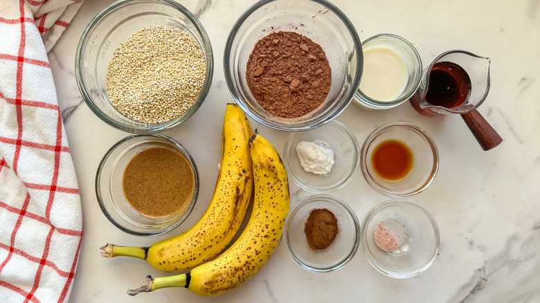 quinoa cacao brownie ingredients