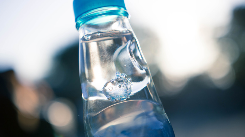 ramune marble in neck of bottle