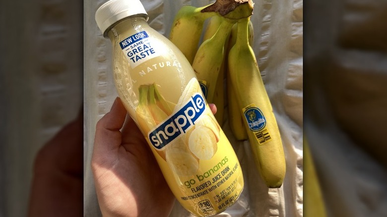 Snapple next to bananas