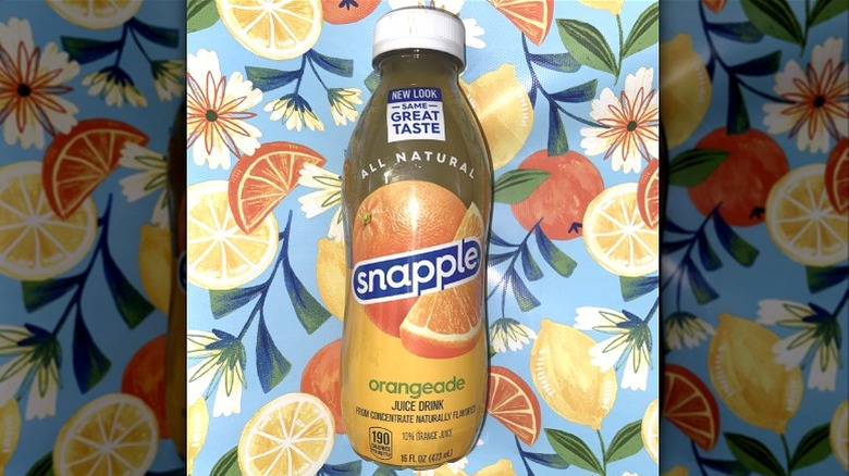 Snapple orangeade lemon pattern background