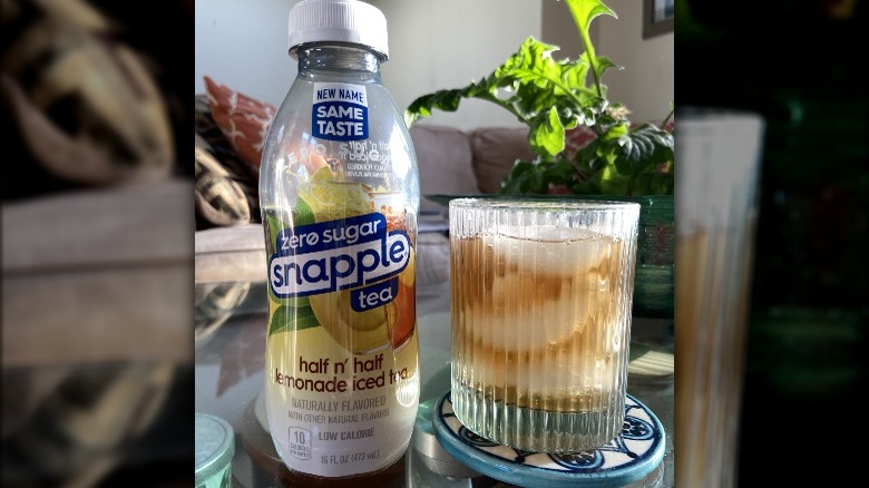 Snapple drink in glass