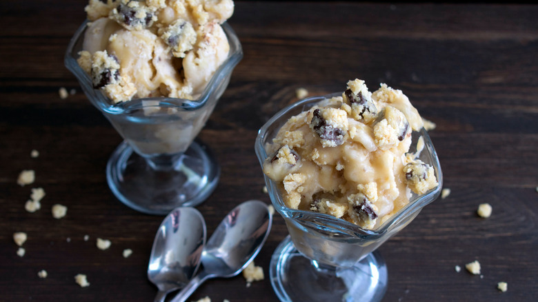 Cookie dough on ice cream