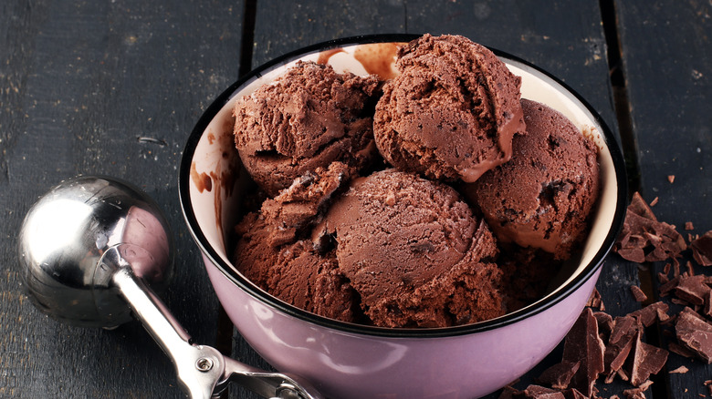 Double chocolate ice cream