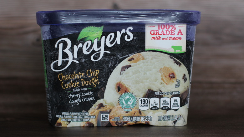 Breyers ice cream container