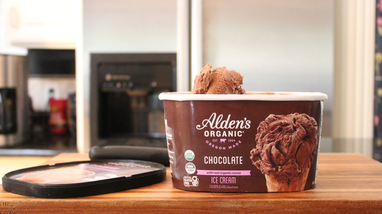 Alden's chocolate ice cream