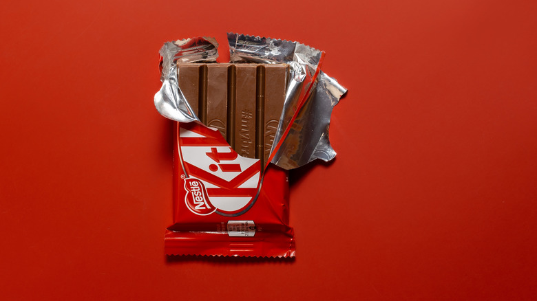 opened KitKat bar