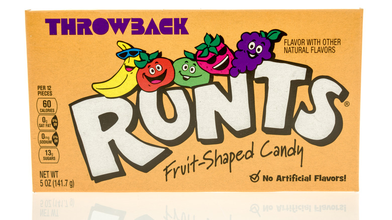 Box of Runts candy 